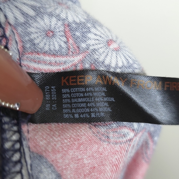 Anthropologie Florence Balducci Menagerie Flannel Sleep Pants Medium Floral - Picture 10 of 11